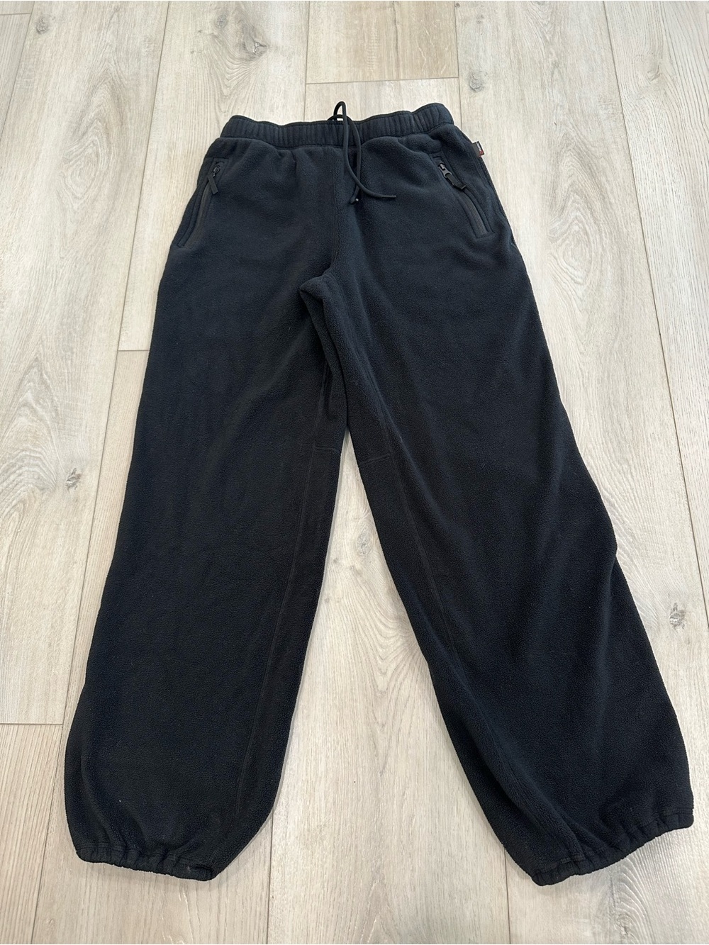 Aritzia TNA Polartec Fleece Jogger Sweatpants Black XS Zip Pocket Cozy